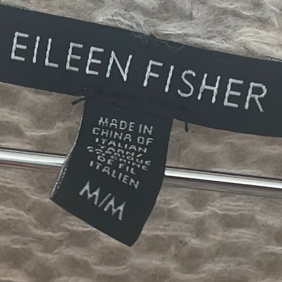 Eileen Fisher Colorblock Alpaca Blend Sweater | Oversized Boxy Size Medium - Picture 4 of 7